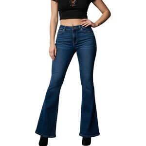 Lucky Brand Stevie Jeans Women 16/33 High Rise Flare Blue Denim Western Cowgirl